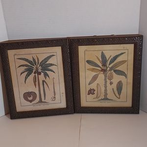 TROPICAL PALMS WALL FRAMED ARTWORK  BY REBECCA PRICE SET 2 HARDWARE  INCLUDED